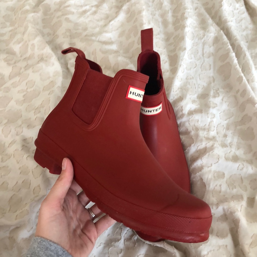 Hunter Boot: Chelsea Boot in Red